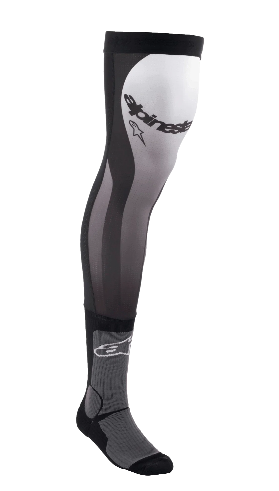 ALPINESTARS KNEE BRACES SOCKS BLACK WHITE